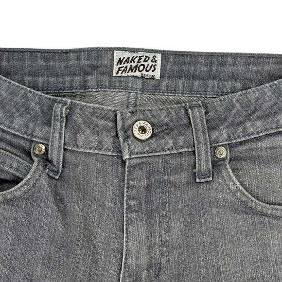 NAKED & FAMOUS Men's  Skinny Guy Grey Denim Jeans Sz 30 - Picture 3 of 9